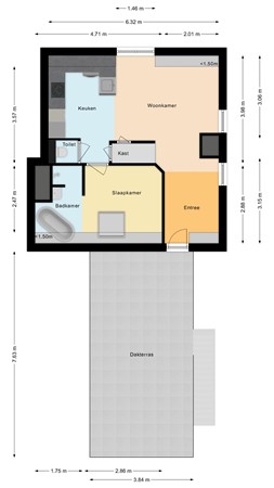 Plattegrond - Rolafweg Noord 52, 3411 BK Lopik - Eerste woonlaag.jpg